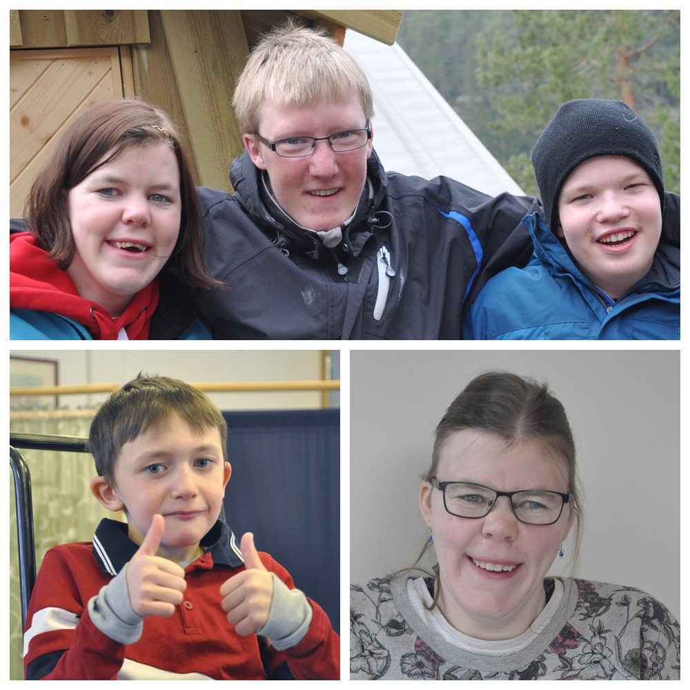 Vcfs Tre bilder av personer med velocardiofasialt syndrom