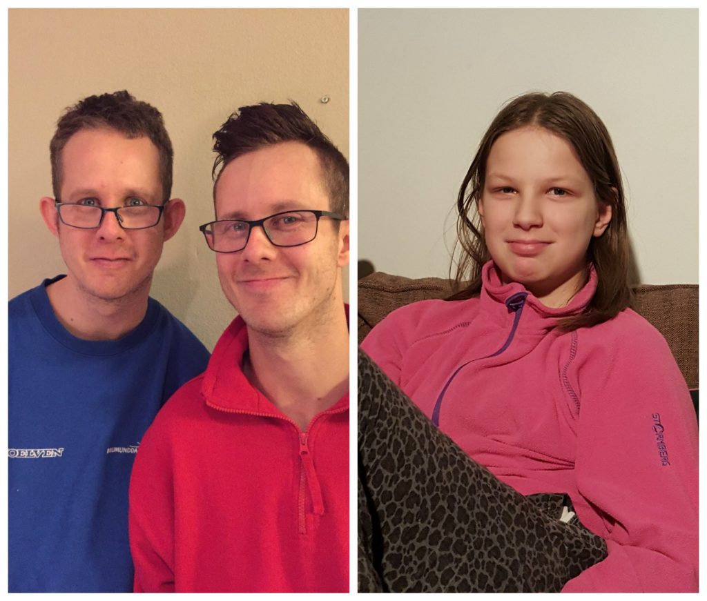 Potocki lupskis Collage med tre personer med Potocki-Lupskis syndrom