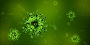 virus sett i mikroskop