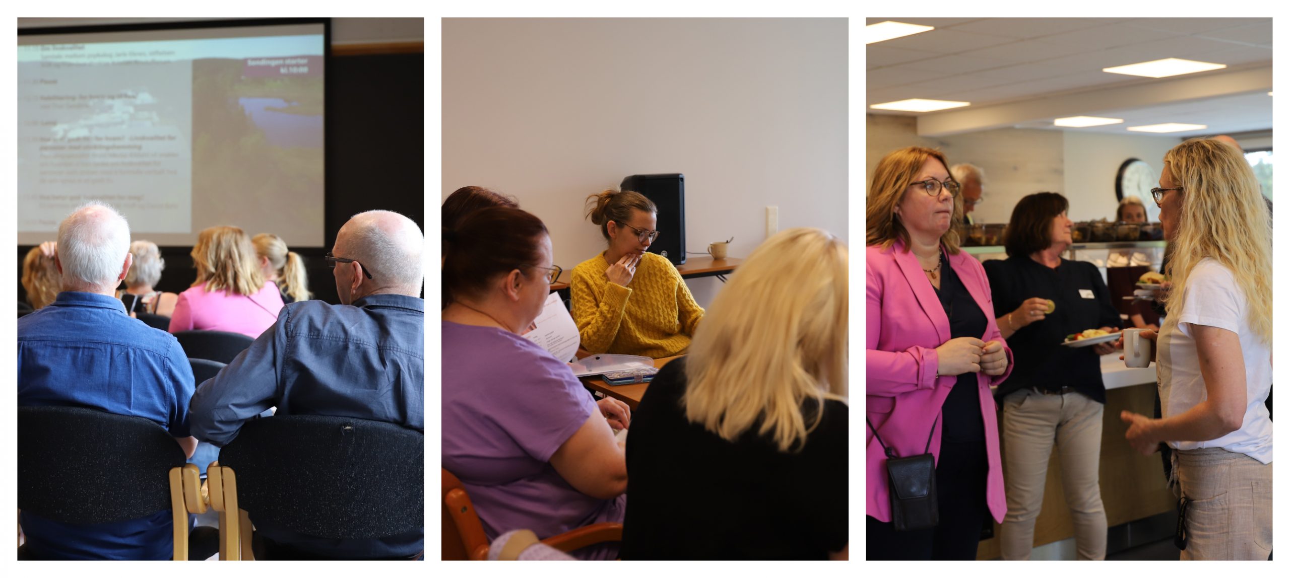 Tre bilder fra kurs på Frambu